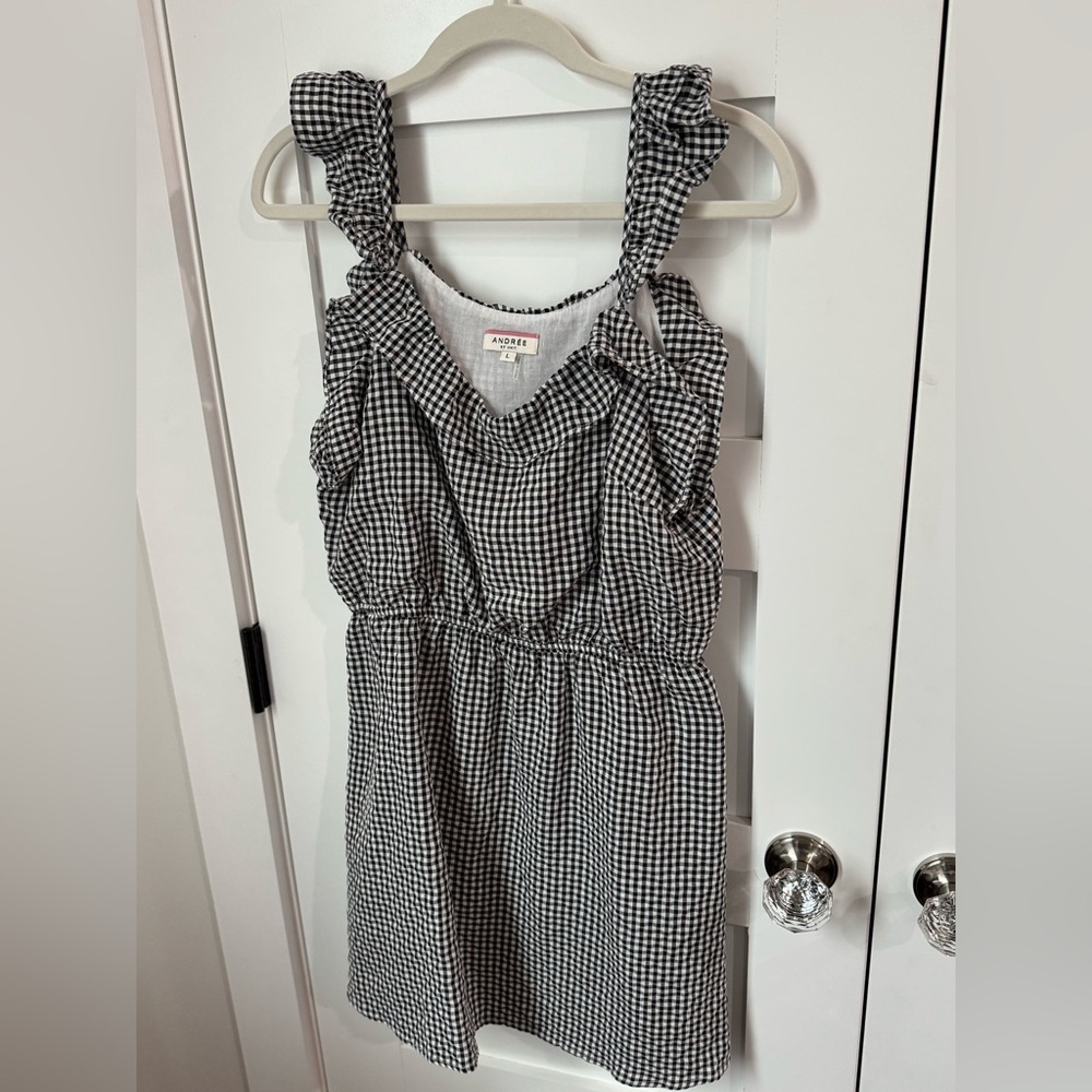 Andree by Unit Women’s Black and White Gingham Dress size large